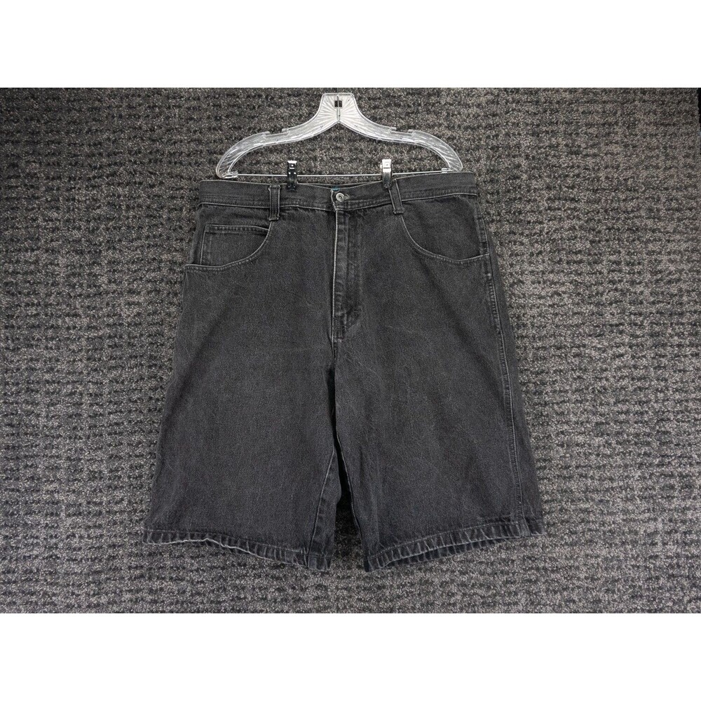 Vintage Wckd Shorts Mens 38 Actual 37 Faded Black Cotton Denim Hip Hop Skate Y2K